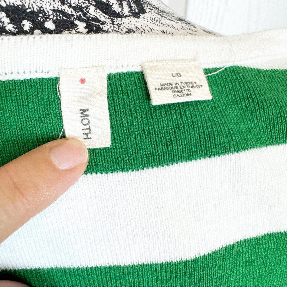 MOTH x ANTHROPOLOGIE Green Valley Knit Tank Top Size Large - Picture 7 of 7